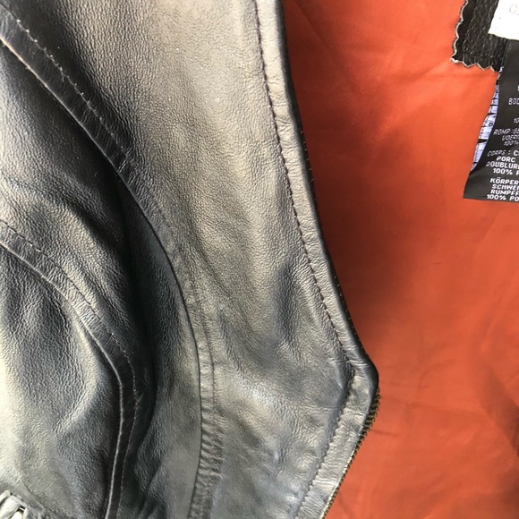 Harley Davidson black leather vest size L - Picture 6 of 8